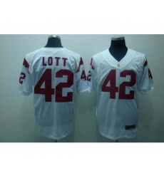 USC Trojans 42 Lott white Jerseys