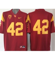 USC Trojans #42 Red College Jersey