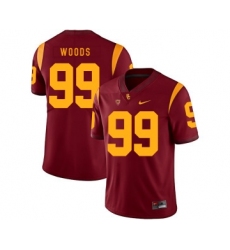 USC Trojans 99 Antwaun Woods Red College Football Jersey