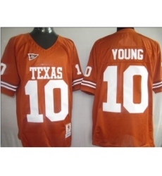 Texas Longhorns 10 Young orange m&n Jerseys