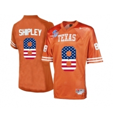 Texas Longhorns 8 Jordan Shipley Orange College Football Throwback Jersey