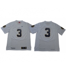 Fighting Irish #3 Joe Montana White Limited Stitched NCAA Jersey