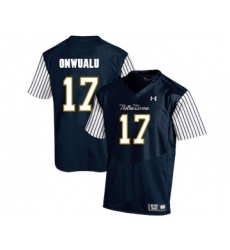 Notre Dame Fighting Irish 17 James Onwualu Navy College Football Jersey