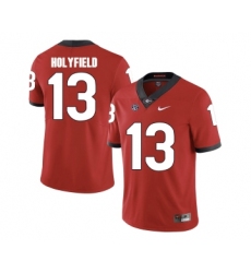 Georgia Bulldogs 13 Elijah Holyfield Red College Football Jersey