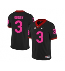 Georgia Bulldogs 3 Todd Gurley Black 2018 Breast Cancer Awareness College Football Jersey