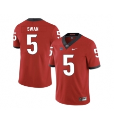 Georgia Bulldogs 5 Damian Swan Red Nike College Football Jersey