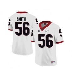 Georgia Bulldogs 56 Garrison Smith White College Football Jersey