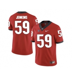 Georgia Bulldogs 59 Jordan Jenkins Red College Football Jersey