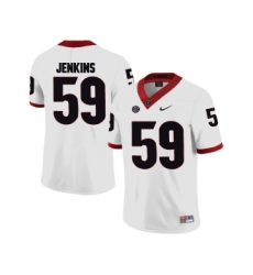 Georgia Bulldogs 59 Jordan Jenkins White College Football Jersey