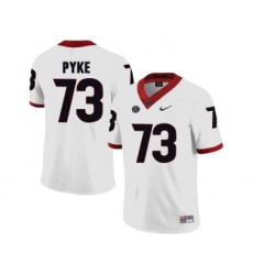 Georgia Bulldogs 73 Greg Pyke White College Football Jersey