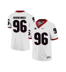 Georgia Bulldogs 96 DaQuan Hawkins-Muckle White College Football Jersey