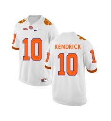 Clemson Tigers 10 Derion Kendrick White College Football Jersey