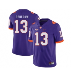 Clemson Tigers 13 Hunter Renfrow Purple Nike College Football Jersey