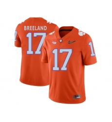 Clemson Tigers 17 Bashaud Breeland Orange With Diamond Logo College Football Jersey