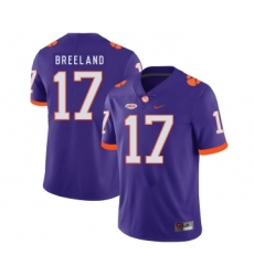 Clemson Tigers 17 Bashaud Breeland Purple Nike College Football Jersey