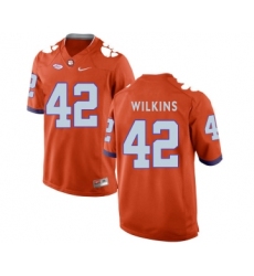 Clemson Tigers 42 Christian Wilkins Orange College Football Jersey