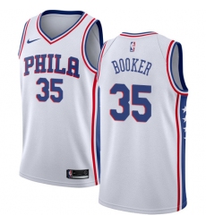 Youth Nike Philadelphia 76ers #35 Trevor Booker Authentic White NBA Jersey - Association Edition