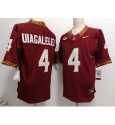 Men's Florida State Seminoles #4 DJ Uiagalelei Red FUSE College Stitched Jersey