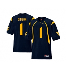 West Virginia Mountaineers 1 Shelton Gibson Navy College Football Jersey