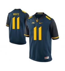 West Virginia Mountaineers 11 Kevin White Navy College Football Jersey