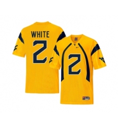 West Virginia Mountaineers 2 Ka'Raun White Gold College Football Jersey