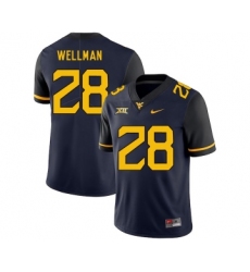 West Virginia Mountaineers 28 Elijah Wellman Navy College Football Jersey