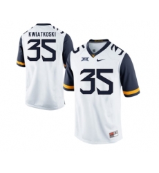 West Virginia Mountaineers 35 Nick Kwiatkoski White College Football Jersey