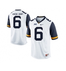 West Virginia Mountaineers 6 Dravon Askew-Henry White College Football Jersey