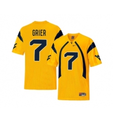 West Virginia Mountaineers 7 Will Grier Gold College Football Jersey