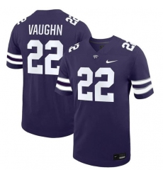 Men's Kansas State Wildcats #22 Deuce Vaughn Purple Stitched Jersey