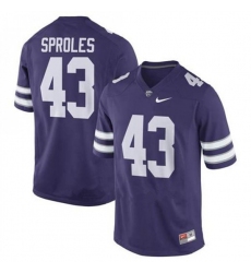 Men's Kansas State Wildcats #43 Darren Sproles Purple Vapor Stitched NCAA Jersey