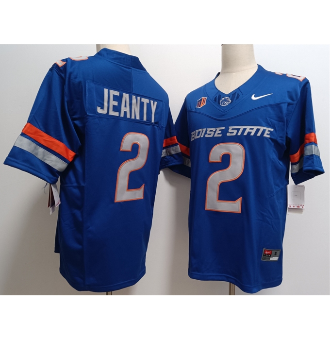 Men's Boise State Broncos #2 Ashton Jeanty Royal 2024 F.U.S.E. Vapor Limited Stitched Football Jersey