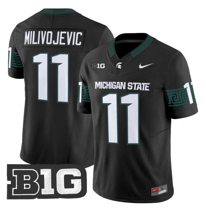 Men's Michigan State Spartans #11 ALESSIO MILIVOJEVIC 2026 Vapor Limited Black Jersey