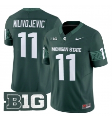 Men's Michigan State Spartans #11 ALESSIO MILIVOJEVIC 2026 Vapor Limited Green Jersey
