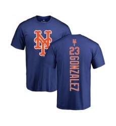MLB Nike New York Mets #23 Adrian Gonzalez Royal Blue Backer T-Shirt