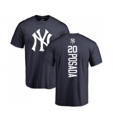MLB Nike New York Yankees #20 Jorge Posada Navy Blue Backer T-Shirt