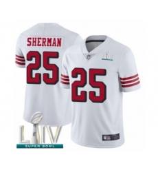 Youth San Francisco 49ers #25 Richard Sherman Limited White Rush Vapor Untouchable Super Bowl LIV Bound Football Jersey