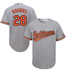 Men's Majestic Baltimore Orioles #28 Colby Rasmus Replica Grey Road Cool Base MLB Jersey