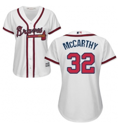 Women's Majestic Atlanta Braves #32 Brandon McCarthy Replica White Home Cool Base MLB Jersey