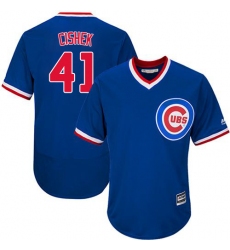 Men's Majestic Chicago Cubs #41 Steve Cishek Royal Blue Cooperstown Flexbase Authentic Collection MLB Jersey