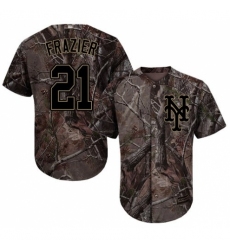 Men's Majestic New York Mets #21 Todd Frazier Authentic Camo Realtree Collection Flex Base MLB Jersey