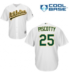 Youth Majestic Oakland Athletics #25 Stephen Piscotty Replica White Home Cool Base MLB Jersey