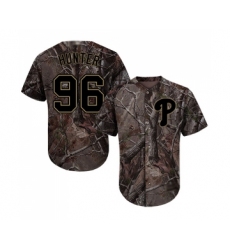 Men's Philadelphia Phillies #96 Tommy Hunter Authentic Camo Realtree Collection Flex Base Baseball Jersey