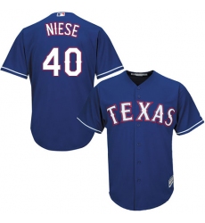Men's Majestic Texas Rangers #49 Jon Niese Replica Royal Blue Alternate 2 Cool Base MLB Jersey