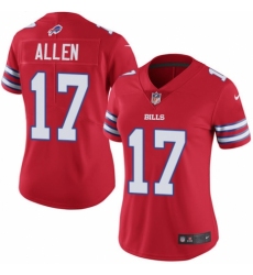 Women's Nike Buffalo Bills #17 Josh Allen Limited Red Rush Vapor Untouchable NFL Jersey