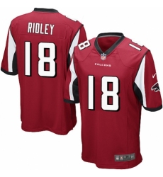 Men's Nike Atlanta Falcons #18 Calvin Ridley Game Red Team Color NFL Jersey