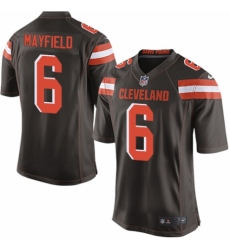 Men's Nike Cleveland Browns #6 Baker Mayfield Game Brown Team Color NFL Jersey