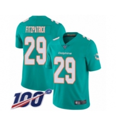 Youth Nike Miami Dolphins #29 Minkah Fitzpatrick Aqua Green Team Color Vapor Untouchable Limited Player 100th Season NFL Jersey