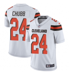 Youth Nike Cleveland Browns #24 Nick Chubb White Vapor Untouchable Limited Player NFL Jersey