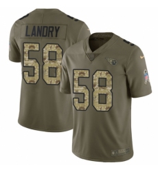 Men's Nike Tennessee Titans #58 Harold Landry Limited Olive/Camo 2017 Salute to Service NFL Jersey